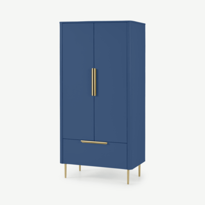 An Image of Ebro Double Wardrobe, Blue