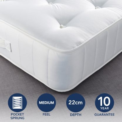 An Image of Fogarty Dreamy Comfort 1000 Pocket Sprung Mattress Yellow