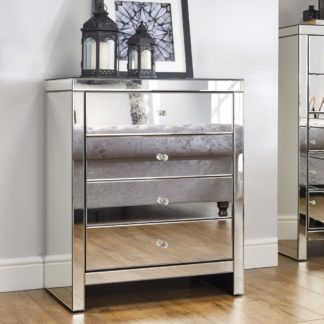 An Image of Seville Mirrored 4 Drawer Chest