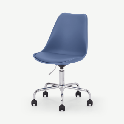 1627dccf00d17ce2e33cddb8076399ec3f35a8048a8bd9e2edc063d84889abce-1.png An Image of Deon Office Chair, Royal Blue with Chrome Legs