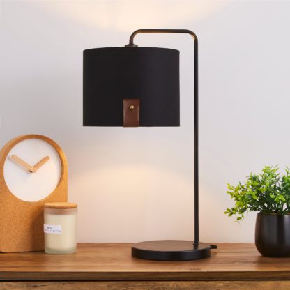 An Image of Dorrian Table Lamp Black