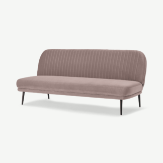 An Image of Sylvie Click Clack Sofa Bed, Pearl Pink Velvet