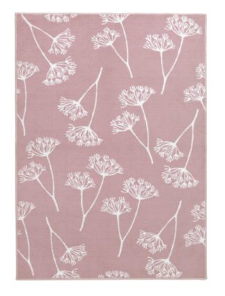 An Image of Habitat Cowparsley Floral Rug - 120x170cm - Blush