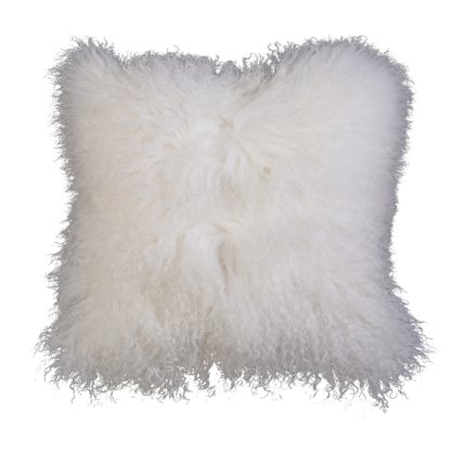 An Image of House Beautiful Real Mongolian Wool Cushion - Blossom - 38x38cm