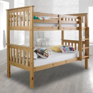 An Image of Atlantis Solid Pine Wooden Bunk Bed Frame - 3ft Single