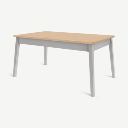 1975199c6765676db51148b3137e5189cb8340b8b1d5f37b6fd34a02b0c8c475-1.png An Image of Harrison Shaker 6 Seat Dining Table, Oak & Grey