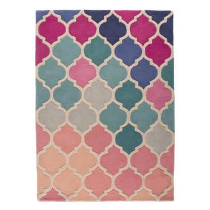 An Image of Illusion Rosella Geometric Rug Purple