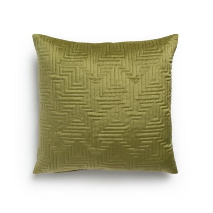 An Image of Habitat Pinsonic Textured Cushion - Olive - 43x43cm