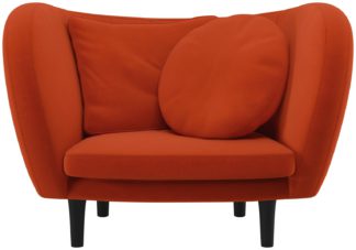 An Image of Habitat Arya Velvet Armchair - Orange