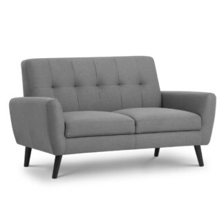 An Image of Monza Grey Fabric 2 Seater Sofa