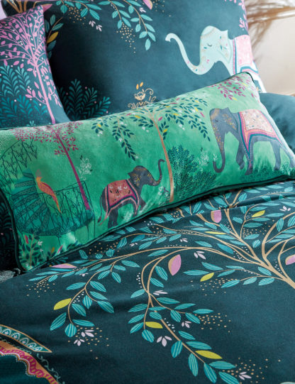 An Image of M&S Sara Miller Pure Cotton Elephant Oasis Bedding Set