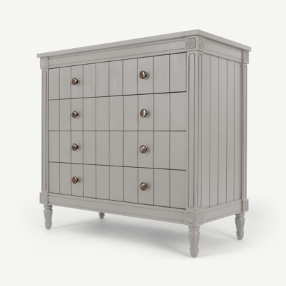 1cc1bfe7746dbdd60dc5190842e735a96efd6c9c580b2f6d76bb97541f4e32c4-1.png An Image of Bourbon Vintage Chest Of Drawers, Grey