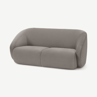 An Image of Blanca 2 Seater Sofa, Alaska Grey Velvet