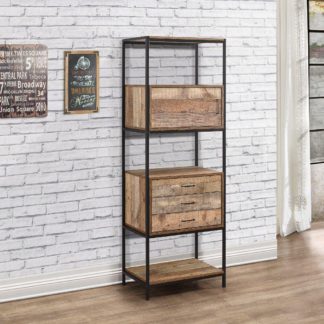 An Image of Urban Rustic 3 Drawer Shelving Unit