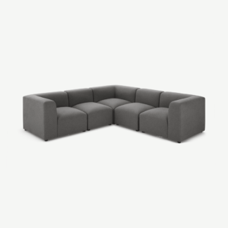 An Image of Juno 5 Seater Corner Sofa, Marl Grey