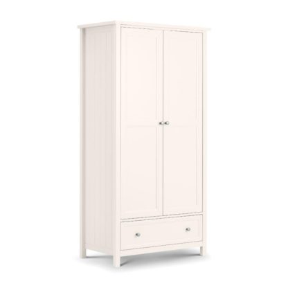204be4915e8db0f2be7eedf1821cd83b41c2f157ad524325cef455fb3e396a8a.jpg An Image of Maine White 2 Door Wooden Combination Wardrobe