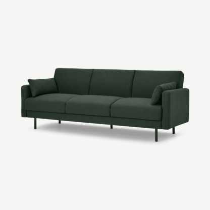 An Image of Delphi Click Clack Sofa Bed, Woodland Green