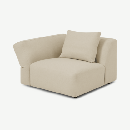 An Image of Jacklin Left Hand Facing Modular Armchair, Natural Recycled Weave