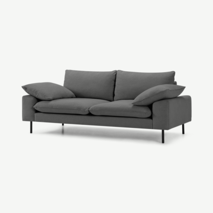 An Image of Fallyn Large 2 Seater Sofa, Stoned Slate Fabric
