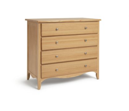 2516e55dc8f831591a0cbdb9da5551cfbab4e3836d2e23523b06ee6582841323.jpg An Image of Habitat Margot 4 Drawer Chest - Oak