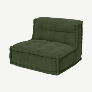 An Image of Sully Modular Floor Cushion, Sage Corduroy Velvet