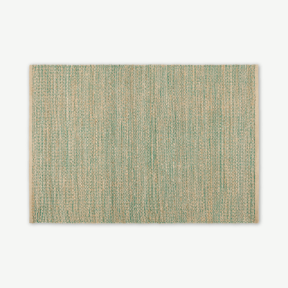 An Image of Enas Jute Rug, Large 160 x 230cm, Lake Green