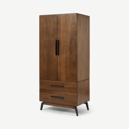 An Image of Lucien 2 Door Wardrobe, Mango Wood