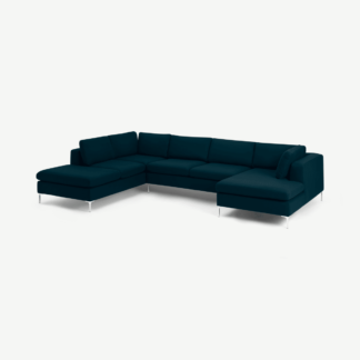 An Image of Monterosso Left Hand Facing Corner Sofa, Elite Teal