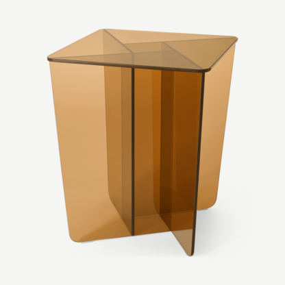 An Image of Oki Side Table, Caramel Glass