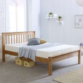 An Image of Wooden Bed Frame 4ft6 Double Chester Waxed Pine