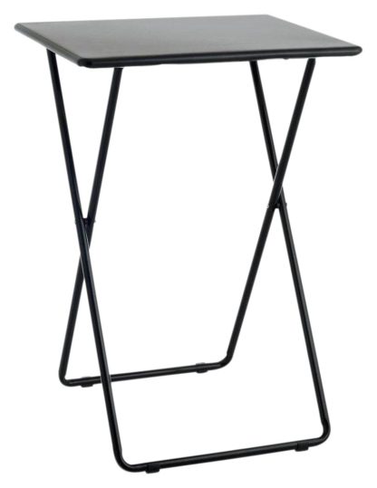 An Image of Habitat Airo Metal Folding Table - Black