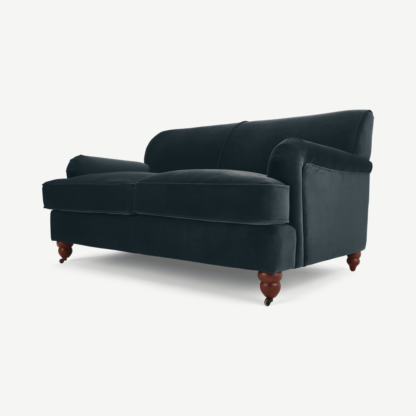 An Image of Orson 2 Seater Sofa, Midnight Grey Velvet