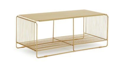 2923f818965c75d9a12953c394cfce3897ef537e4c2cf6b1d617d6847269bf72.jpg An Image of Habitat Riva Coffee Table - Gold