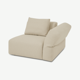An Image of Jacklin Right Hand Facing Modular Armchair, Natural Recycled Weave