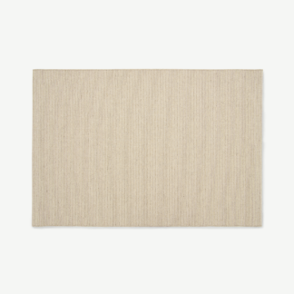 An Image of Mellis Wool-Blend Flatweave Rug, Large 160 x 230cm, Natural Stripe