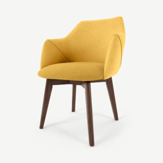 An Image of Lule Office Chair, Yellow and Walnut