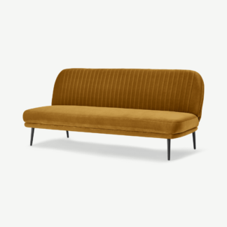 An Image of Sylvie Click Clack Sofa Bed, Marigold Velvet