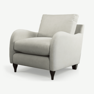 An Image of Sofia Armchair, Plush Silver Velvet