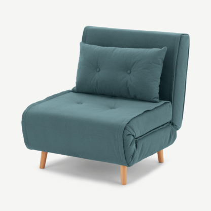 An Image of Haru Single Sofa Bed, Sherbet Blue