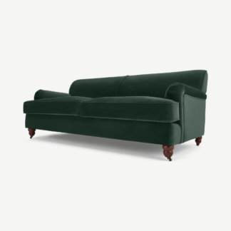 An Image of Orson 3 Seater Sofa, Autumn Green Velvet