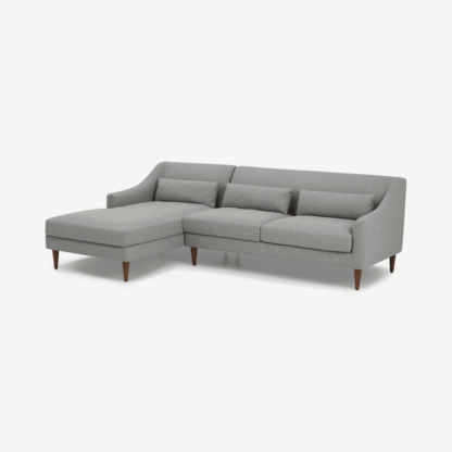 An Image of Herton Left Hand Facing Chaise End Sofa, Mountain Grey
