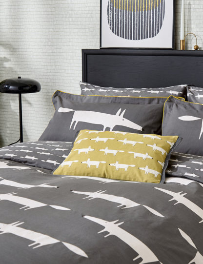 An Image of M&S Scion Pure Cotton Mr Fox Bedding Set