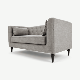 An Image of Flynn 2 Seater Sofa, Grey Linen Mix