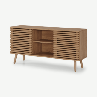 An Image of Tulma Wide Sideboard, Oak Effect