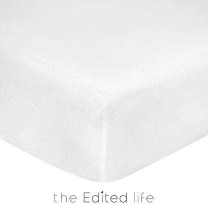 An Image of Pack of 2 100% Organic Cotton Fitted Sheets Organic Cotton White