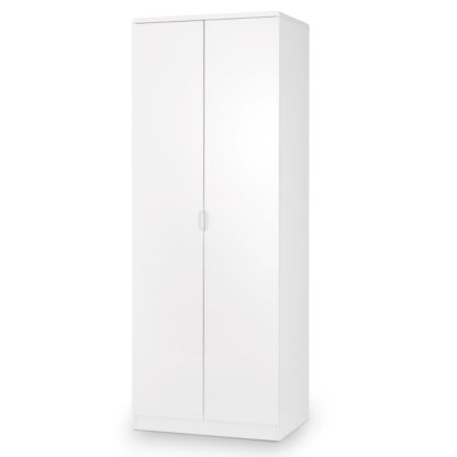 An Image of Manhattan Gloss White 2 Door Wardrobe