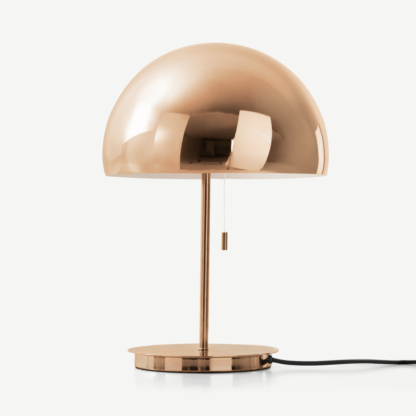 An Image of Collet Dome Table Lamp, Champagne Copper