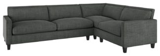 An Image of Habitat Chester Left Corner Fabric Sofa - Charcoal