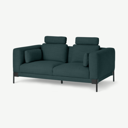 An Image of Daxton 2 Seater Sofa, Juniper Blue Weave