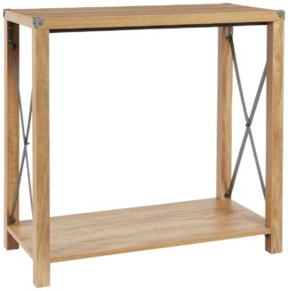 An Image of Rustica Small Console Table - Light Wood